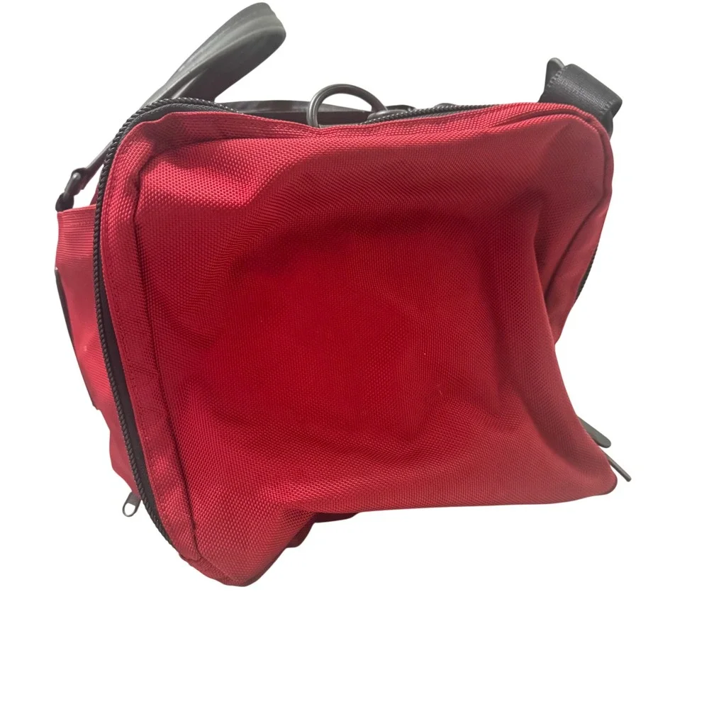 Victorinox Duffel Bag Unisex Large Red Good Ballistic Nylon‎ Leather Trim Travel
